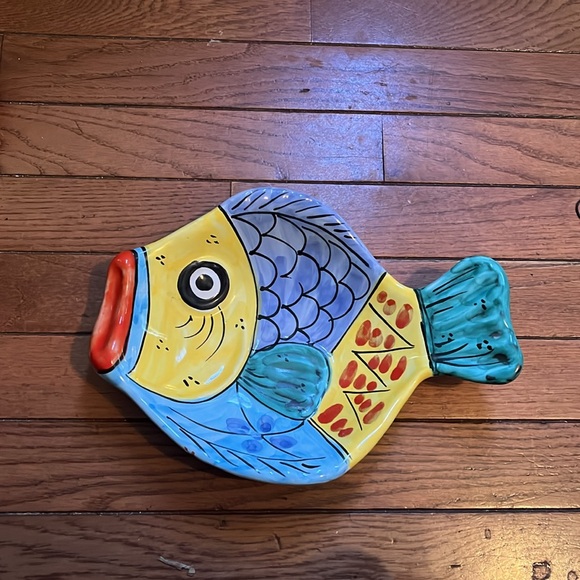 Vintage Vietri Made in Italy Hand Painted Fish Plates/Bowls - Picture 8 of 16
